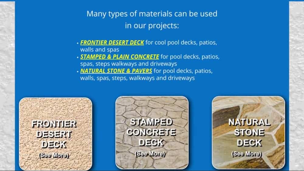 annas pool deck old materials