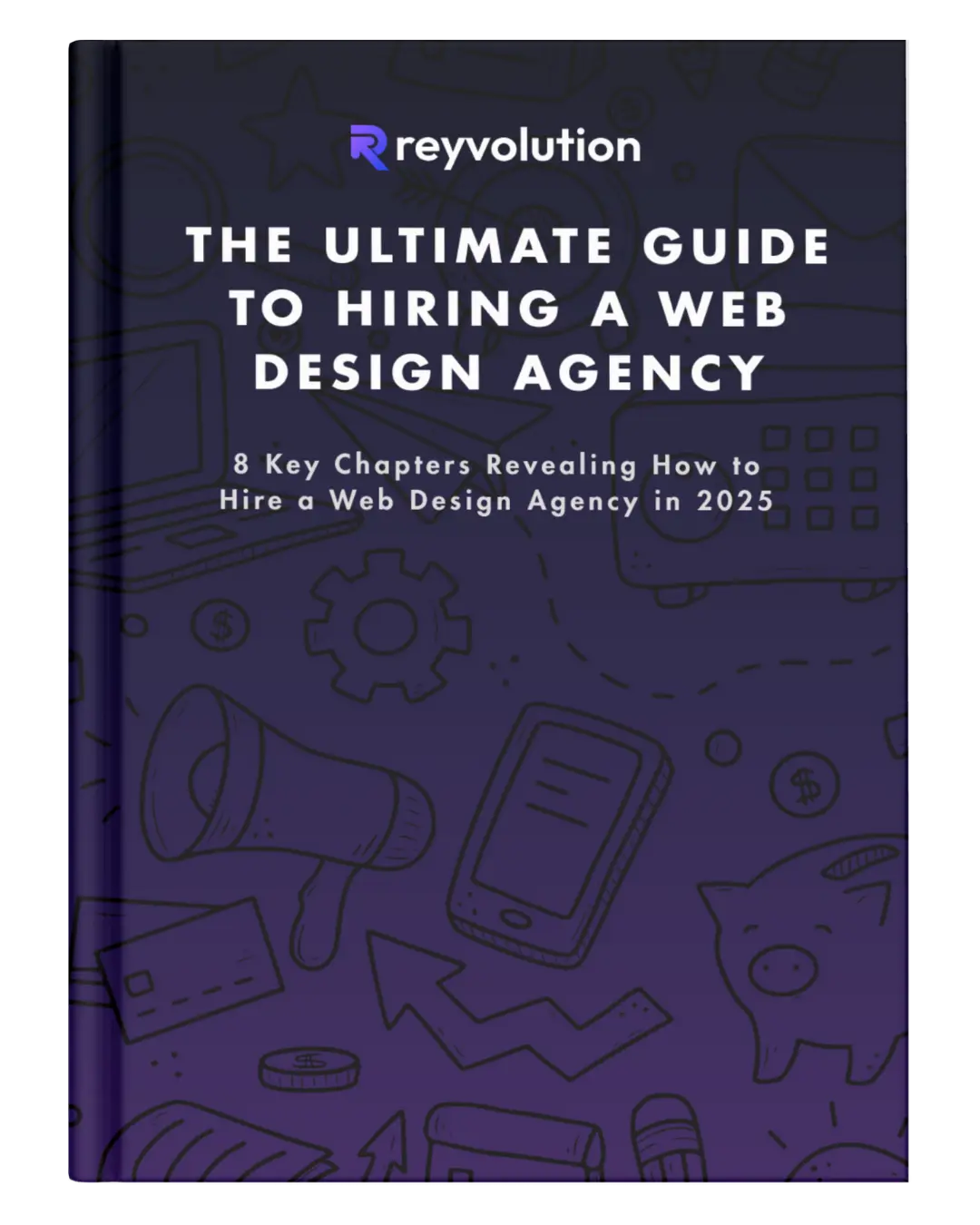 The Ultimate Guide to Hiring a Web Design Agency book cover.